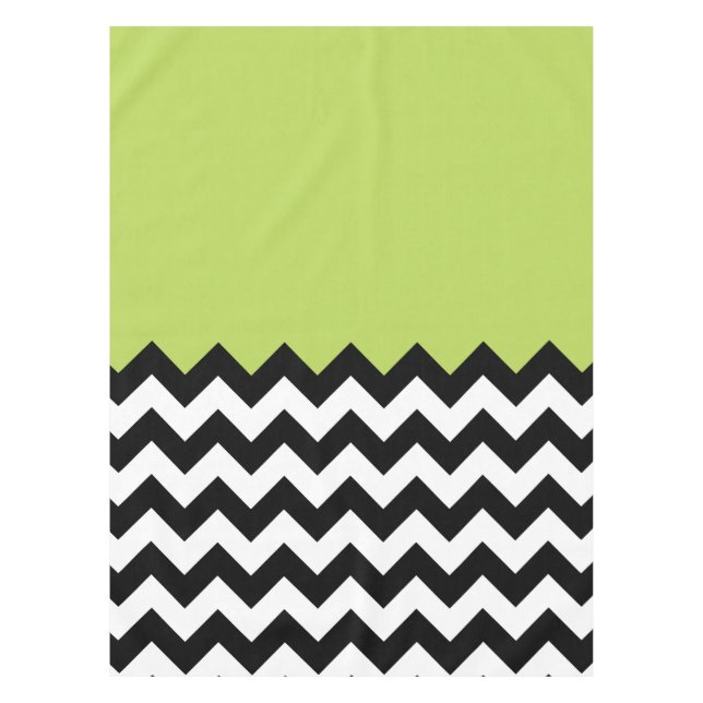Schwarz-Weiß-Zigzag-Muster, Zickzack, grün Tischdecke (Vorderseite)