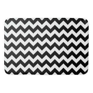 Schwarz-Weiß-Zigzag-Muster, Zickzack Muster Badematte