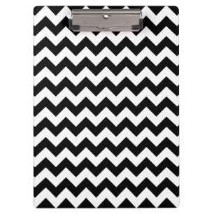 Schwarz-Weiß-Zigzag-Muster, Zickzack Muster Klemmbrett