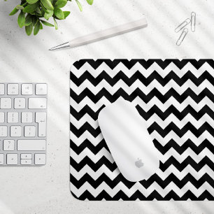 Schwarz-Weiß-Zigzag-Muster, Zickzack Muster Mousepad