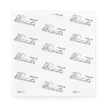 Schwarz-Weiß-Zug Upsherin Napkins