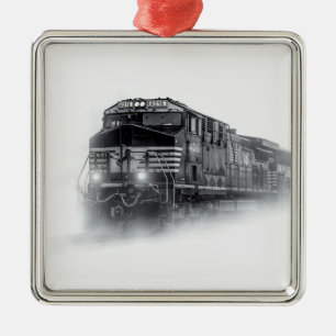 Schwarz-Weiß-Zugtrassen Ornament Aus Metall