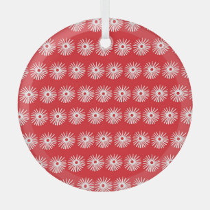Schwarz-weiße, abstrakte Blumenstruktur. Ornament Aus Glas