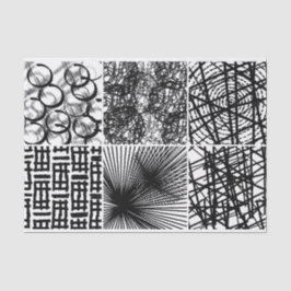 Schwarz-weiße Abstrakte Circle Line Textur Seidenpapier