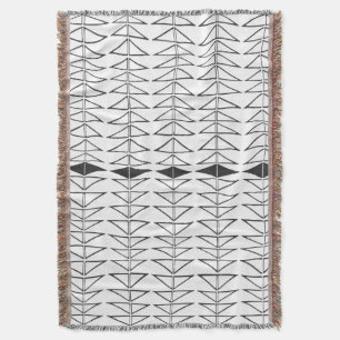 Schwarz-weiße Abstrakte Linien Formen Quirky Must Decke