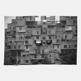 Schwarz-weiße Architektur  Geschirrtuch