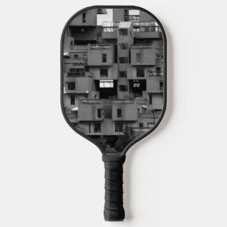 Schwarz-weiße Architektur Pickleball Schläger