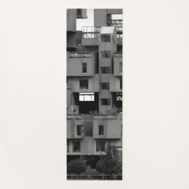 Schwarz-weiße Architektur Yogamatte
