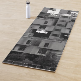 Schwarz-weiße Architektur Yogamatte