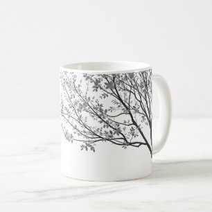 Schwarz Weiße Äste Kaffeetasse