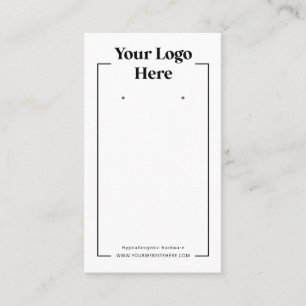 Schwarz-weiße Backcard für einfache Logos Visitenkarte