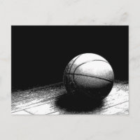 Schwarz-weiße Basketball-Kunst
