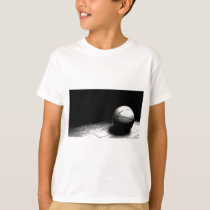 Schwarz-weiße Basketball-Kunst T-Shirt