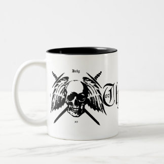 Schwarz-weiße bastard-Tasse Zweifarbige Tasse