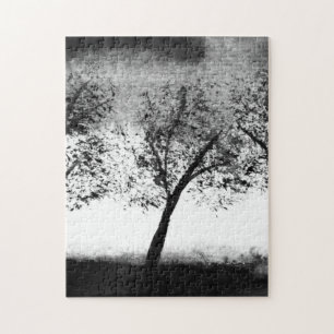 Schwarz-weiße Bäume Elegant minimalistischer Natur