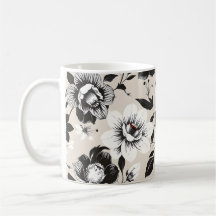 Schwarz-weiße Blumen