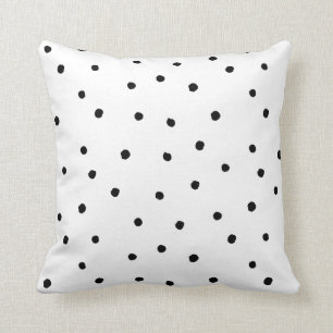 Schwarz-weiße Brustpunkte Muster Minimalistisch Kissen