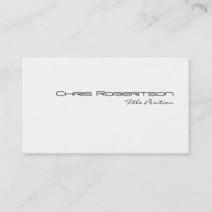 Schwarz-weiße Charme-Script-Visitenkarte Visitenkarte
