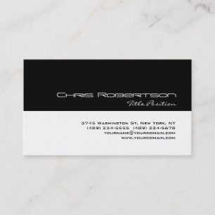 Schwarz-weiße Charme-Script-Visitenkarte Visitenkarte