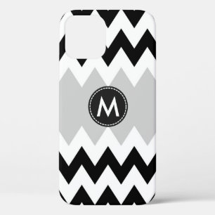 Schwarz-weiße Chevron-Streifenmuster Case-Mate iPhone Hülle