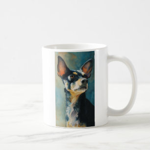 Schwarz-weiße Chihuahua-Wasserfarben-Porträt Kaffeetasse