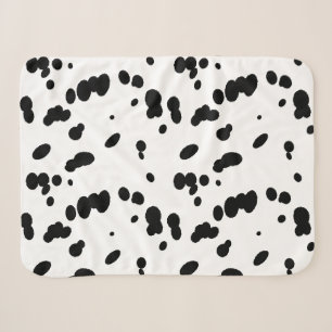 Schwarz-weiße Dalmatiner-Flecken Hunde Fell  Sherpadecke