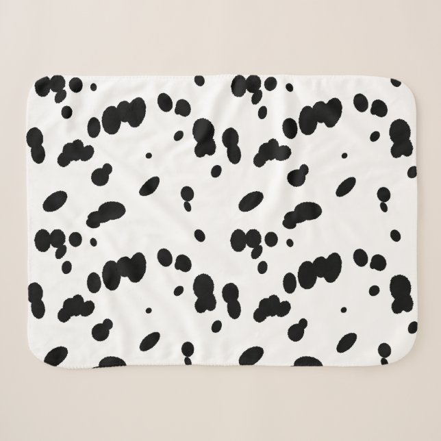 Schwarz-weiße Dalmatiner-Flecken Hunde Fell  Sherpadecke (Vorderseite (Horizontal))
