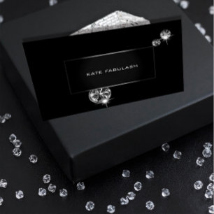 Schwarz-weiße Diamant-Mode-Stylist-Schönheit Visitenkarte
