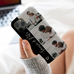 Schwarz-weiße Ehepaare benennen 3 Fotos Kollagengi Case-Mate iPhone Hülle<br><div class="desc">Moderne Schwarz-Weiß-Paare benennen 4 Fotos Collage Grid,  ein Geschenk für ein Paar oder beste Freunde.</div>