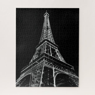 Schwarz Weiße Eiffelturm Paris Reise Vintage 