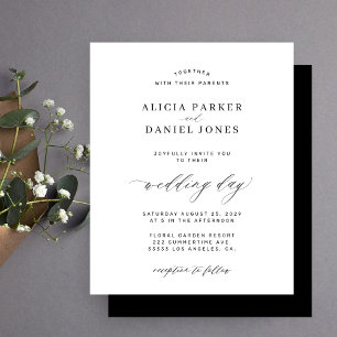 Schwarz-weiße Einladung