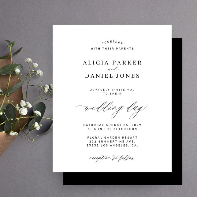 Schwarz-weiße Einladung (Von Creator hochgeladen)