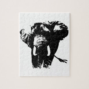 Schwarz-weiße Elefantenbilder