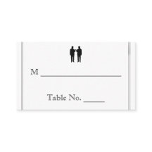 Schwarz-weiße Elegance Groom Wedding Platzkarten
