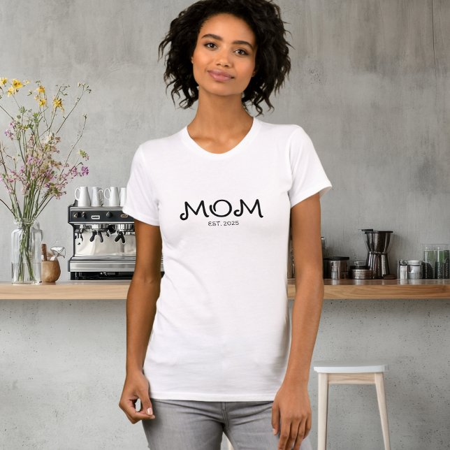 Schwarz-weiße etablierte Mama T-Shirt (Von Creator hochgeladen)