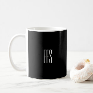 Schwarz-weiße FFS-Tasse Kaffeetasse