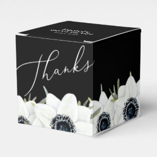 Schwarz-weiße florale Brautparty Geschenkschachtel