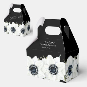Schwarz-weiße florale Brautparty Geschenkschachtel