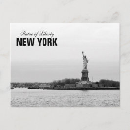 Schwarz-weiße Freiheitsstatue - NY New York Postkarte