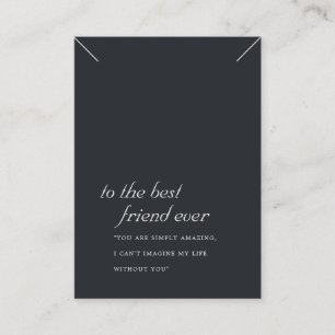 SCHWARZ-WEISSE FRIEND-GIFT-ANZEIGE-ANZEIGE-KARTE PLATZKARTE