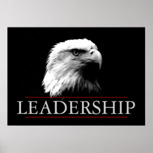 Schwarz-weiße Führung Feelless Eagle Poster