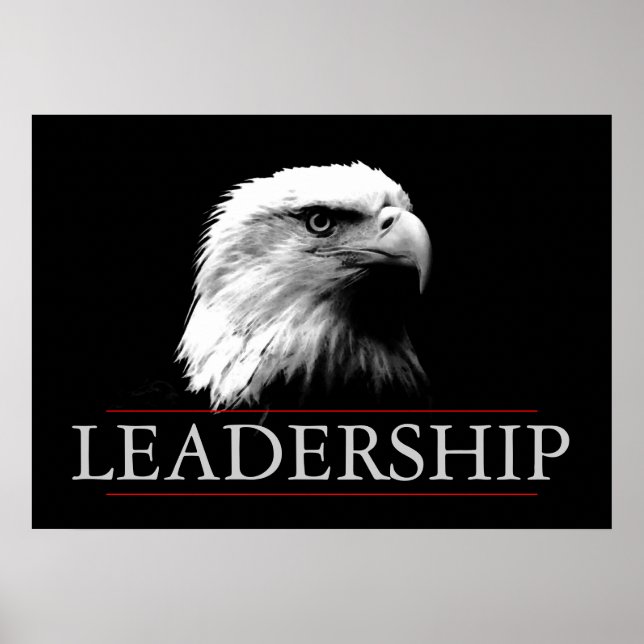 Schwarz-weiße Führung Feelless Eagle Poster (Vorne)