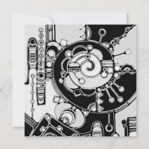Schwarz-weiße geometrische Kunst 4