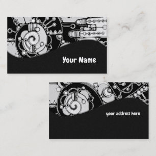 Schwarz-weiße geometrische Kunst 4 Visitenkarte