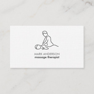 Schwarz-weiße graue Massage Therapie Masseuse Well Visitenkarte