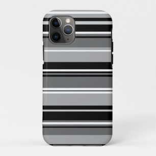 Schwarz-weiße Graustufen mit gemischtem Streifenmu Case-Mate iPhone Hülle