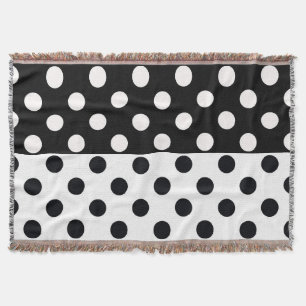 Schwarz-weiße halbe Farbtrennung inverse Polka-Pun Decke