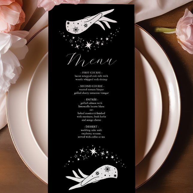 Schwarz-weiße Hochzeit der Tarot-Karte Liebhaber Menükarte (Von Creator hochgeladen)