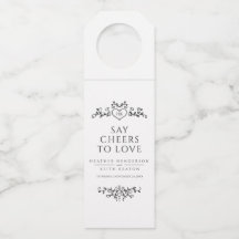 Schwarz-weiße Hochzeit mit Leaf