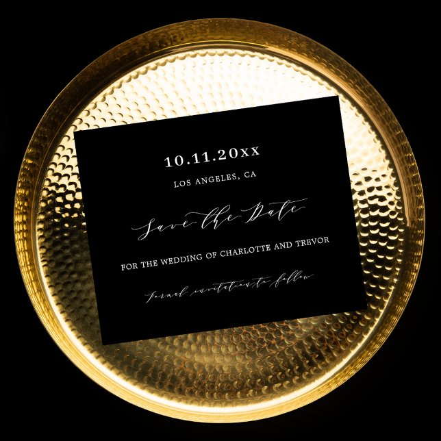 Schwarz-weiße Hochzeit mit modernem Budget Save th Flyer (Von Creator hochgeladen)